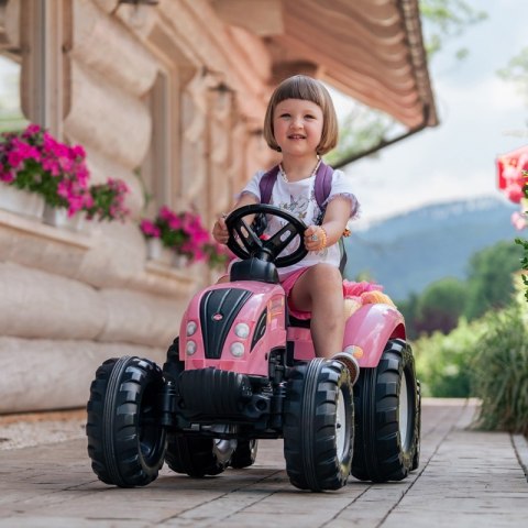 FALK Traktor Pink Country Star na Pedały z Przyczepką od 3 lat FALK Traktor Pink Country Star na Pedały z Przyczepką od 3 lat