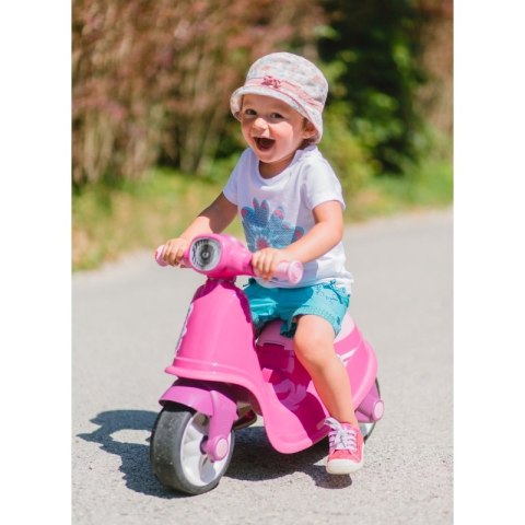 SMOBY Różowy jeździk skuter Ciche koła Pink Scooter