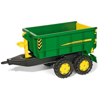 DUŻA PRZYCZEPA DWUOSIOWA WYWROTKA ROLLY TOYS JOHN DEERE WYWRACANA SKRZYNIA