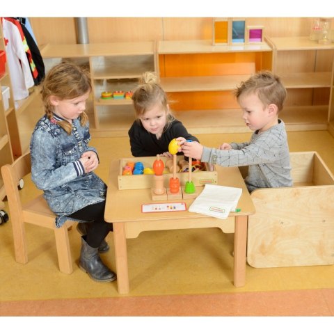 MASTERKIDZ Duża Drewniana Nawlekanka Sznurowanka Montessori