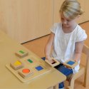 MASTERKIDZ Sensoryczny Sorter Drewniany Kształty i Kolory Montessori
