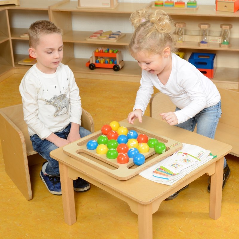 Kolorowe Kulki Drewniana Gra Dla Dzieci Masterkidz Montessori