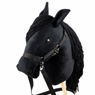 KONIK NA KIJU HOBBY HORSE SKIPPI CZARNY MASKOTKA DO SKAKANIA RĘCZNIE SZYTY