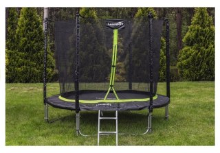 TRAMPOLINA OGRODOWA 8FT 244CM DRABINKA SIATKA OSŁONA SOLIDNA MATA SPORTPRO