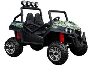 AUTO NA AKUMULATOR DLA DZIECKA BUGGY S2588 LAKIER MORO 4X4 PILOT SKÓRA LED KOŁA EVA MP3