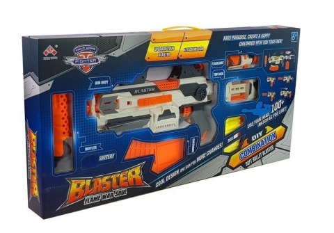 DUZY PISTOLET BLASTER 75CM NA PIANKOWE STRZAŁKI 20SZT. WYMIENNE ELEMENTY