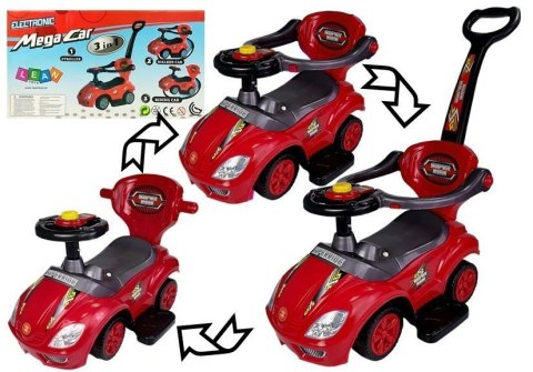 Jeździk z Pchaczem Mega Car 3w1 Czerwony Jeździk z Pchaczem Mega Car 3w1 Czerwony