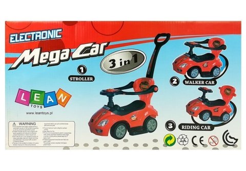 JEŹDZIK Z PCHACZEM MEGA CAR 3W1 RÓŻOWY SAMOCHÓD DLA DZIECI POJAZD JEŹDZIK Z PCHACZEM MEGA CAR 3W1 RÓŻOWY SAMOCHÓD DLA DZIECI POJAZD