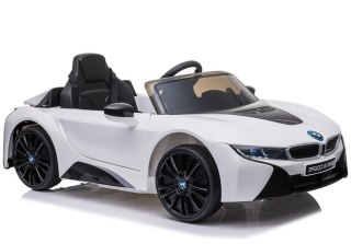 SAMOCHÓD NA AKUMULATOR DLA DZIECKA BMW I8 WOLNY START LED PILOT EVA SKÓRA