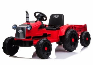 TRAKTOR NA AKUMULATOR DLA DZIECKA Z PRZYCZEPĄ POJAZD ELEKTRYCZNY LED RADIO