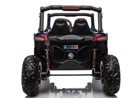 AUTO NA AKUMULATOR DLA 2 DZIECI JEEP XMX603 LAKIER BUGGY 4X4 PILOT SKÓRA EVA LED MP3