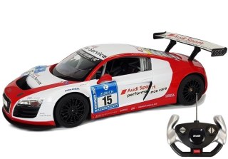 SAMOCHÓD WYŚCIGOWY ZDALNIE STEROWANY 1:14 AUTO RC AUDI R8 LMS RASTAR PILOT