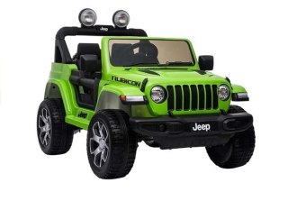 AUTO NA AKUMULATOR DLA DZIECKA JEEP RUBICON 4X4 DŻIP PILOT SKÓRA EVA LED MP3 RADIO