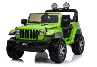 AUTO NA AKUMULATOR DLA DZIECKA JEEP RUBICON 4X4 DŻIP PILOT SKÓRA EVA LED MP3 RADIO