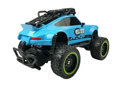 Auto Zdalnie Sterowane 1:18 RC Beetle 6.5 km/h Niebieskie 2.4G Duże Koła