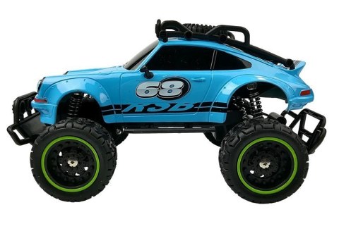 Auto Zdalnie Sterowane 1:18 RC Beetle 6.5 km/h Niebieskie 2.4G Duże Koła