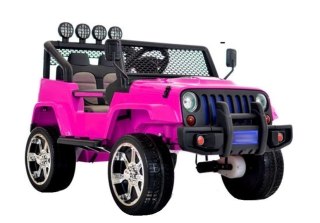 AUTO NA AKUMULATOR DŻIP JEEP S2388 SAMOCHÓD DLA DZIECKA 4X4 PILOT EVA SKÓRA LED RADIO