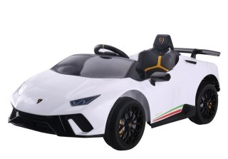 SAMOCHÓD NA AKUMULATOR LAMBORGHINI HURACAN 4X4 LED PILOT SKÓRA EVA RADIO BLUETOOTH