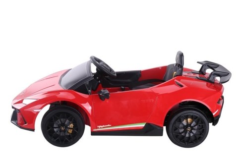 AUTO NA AKUMULATOR DLA DZIECKA LAMBORGHINI HURACAN 4X4 PILOT EVA SKÓRA RADIO