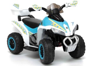 MINI QUAD NA AKUMULATOR SPORTOWY ELEKTRYCZNY DLA DZIECI KUFER LED POLICJA