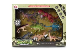 MEGA ZESTAW GUMOWYCH DINOZAURÓW ZWIERZĘTA 8 SZT