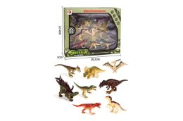 MEGA ZESTAW GUMOWYCH DINOZAURÓW ZWIERZĘTA 8 SZT