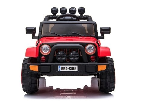 AUTO NA AKUMULATOR DLA DZIECKA JEEP DŻIP BRD-7588 4X4 KLUCZYKI PILOT EVA LED SKÓRA MP3 MELODIE