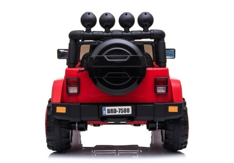 AUTO NA AKUMULATOR DLA DZIECKA JEEP DŻIP BRD-7588 4X4 KLUCZYKI PILOT EVA LED SKÓRA MP3 MELODIE