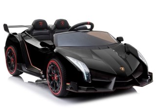 AUTO NA AKUMULATOR LAMBORGHINI VENENO DLA DZIECKA PILOT MP4 EVA SKÓRA 4X4