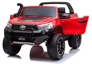 AUTO NA AKUMULATOR DLA 2 DZIECI TOYOTA HILUX LAKIER 4X4 PILOT EVA SKÓRA LED RADIO MP3