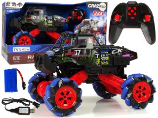SAMOCHÓD ZDALNIE STEROWANY AUTO RC DRIFT ROLKI OBRÓT 360 STOPNI FUNKCJE 4X4 NIEBIESKI