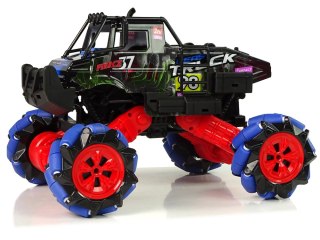 SAMOCHÓD ZDALNIE STEROWANY AUTO RC DRIFT ROLKI OBRÓT 360 STOPNI FUNKCJE 4X4 NIEBIESKI
