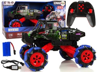 SAMOCHÓD ZDALNIE STEROWANY AUTO RC DRIFT ROLKI OBRÓT 360 STOPNI FUNKCJE 4X4 ZIELONY