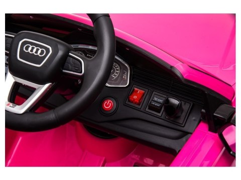 SAMOCHÓD NA AKUMULATOR DLA DZIECKA AUDI RS Q8 2X45W PILOT LED EVA SKÓRA MP3