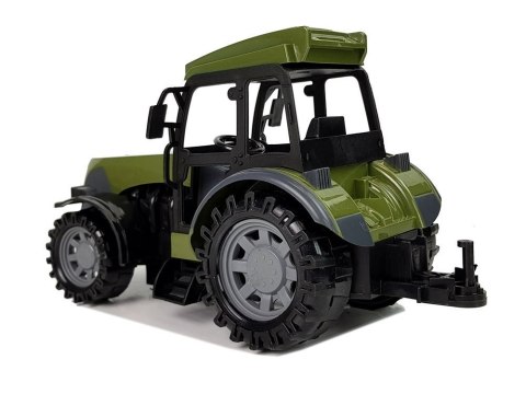 TRAKTOR ZDALNIE STEROWANY Z PRZYCZEPĄ CYSTERNA NA MLEKO ZIELONY PILOT 2.4G
