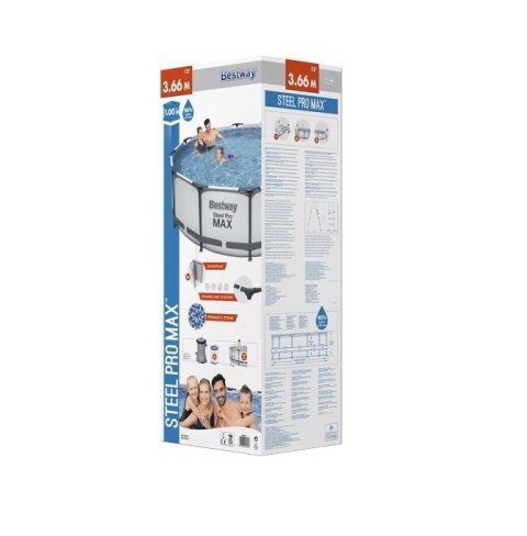 Basen Ogrodowy Stelażowy 366 x 100 cm Bestway 56418 Basen Ogrodowy Stelażowy 366 x 100 cm Bestway 56418