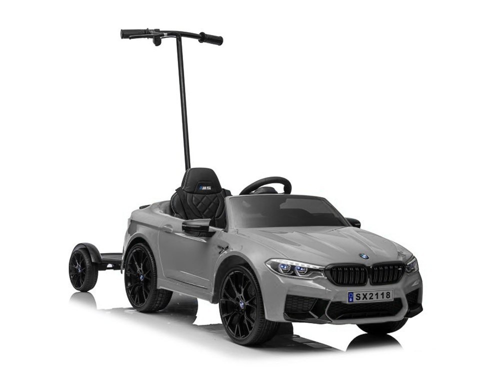 Auto Na Akumulator BMW M5 Z Platformą Dla Rodzica Srebrne Lakierowane
