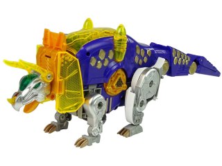 PISTOLET DINOZAUR NA PIANKOWE STRZAŁKI 20SZT 2W1 DINOBOTS TRICERATOPS TARCZA