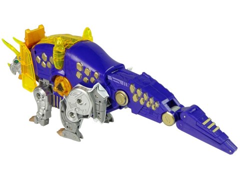 PISTOLET DINOZAUR NA PIANKOWE STRZAŁKI 20SZT 2W1 DINOBOTS TRICERATOPS TARCZA