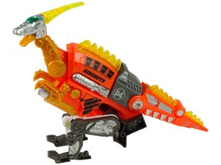 PISTOLET DINOZAUR NA PIANKOWE STRZAŁKI 20SZT 2W1 DINOBOTS VELOCIRAPTOR TARCZA