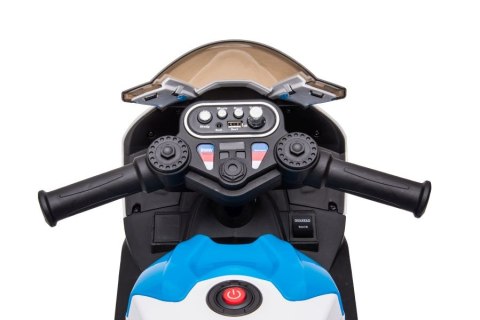 MOTOR NA AKUMULATOR BMW HP4 DLA DZIECI 3-5 LAT TRÓJKOŁOWY ŚCIGACZ 2X45W LED