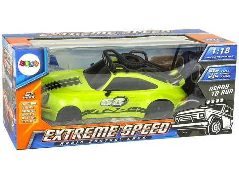 SAMOCHÓD ZDALNIE STEROWANY SPORTOWY 1:18 AUTO RC KOŁO ZAPASOWA PILOT AKUMULATOR
