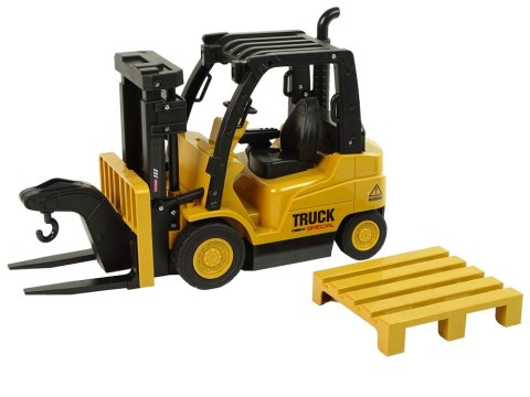 WÓZEK WIDŁOWY ZDALNIE STEROWANY RC OBRÓT 360 HAK PALETA ŻÓŁTY RC PILOT 2.4G WÓZEK WIDŁOWY ZDALNIE STEROWANY RC OBRÓT 360 HAK PALETA ŻÓŁTY RC PILOT 2.4G