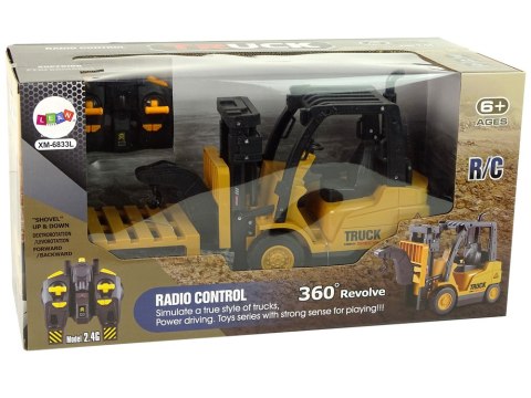 WÓZEK WIDŁOWY ZDALNIE STEROWANY RC OBRÓT 360 HAK PALETA ŻÓŁTY RC PILOT 2.4G WÓZEK WIDŁOWY ZDALNIE STEROWANY RC OBRÓT 360 HAK PALETA ŻÓŁTY RC PILOT 2.4G