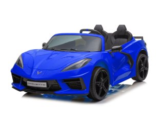 DUŻE AUTO NA AKUMULATOR DLA 2 DZIECI CORVETTE STINGRAY TR2203 PILOT SKÓRA LED