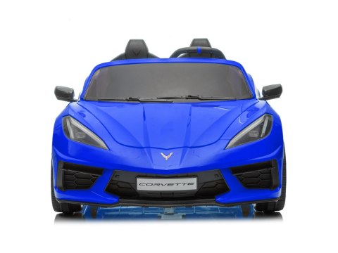 DUŻE AUTO NA AKUMULATOR DLA 2 DZIECI CORVETTE STINGRAY TR2203 PILOT SKÓRA LED