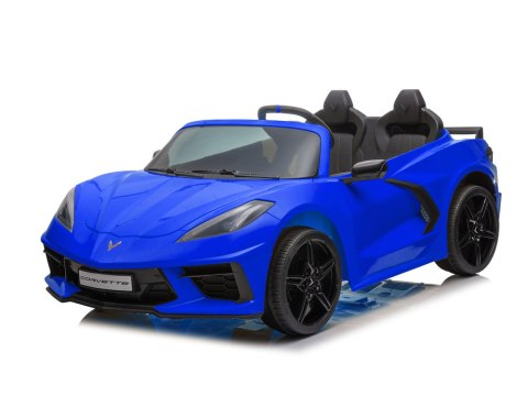 DUŻE AUTO NA AKUMULATOR DLA 2 DZIECI CORVETTE STINGRAY TR2203 PILOT SKÓRA LED