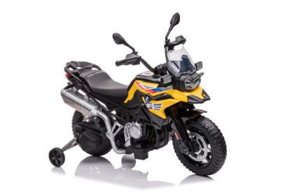 MOTOR NA AKUMULATOR DLA DZIECKA 5-8 LAT BMW F850 ŻÓŁTY LED MP3 2X45W