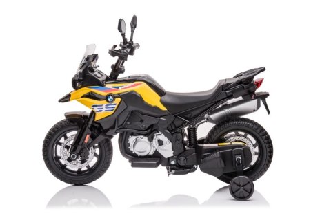 MOTOR NA AKUMULATOR DLA DZIECKA 5-8 LAT BMW F850 ŻÓŁTY LED MP3 2X45W