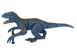 Zdalnie Sterowany Dinozaur Velociraptor Dźwięk Odgłosy Ryczenia Niebieski